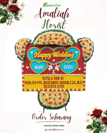 Papan Bunga Pernikahan Margosuko